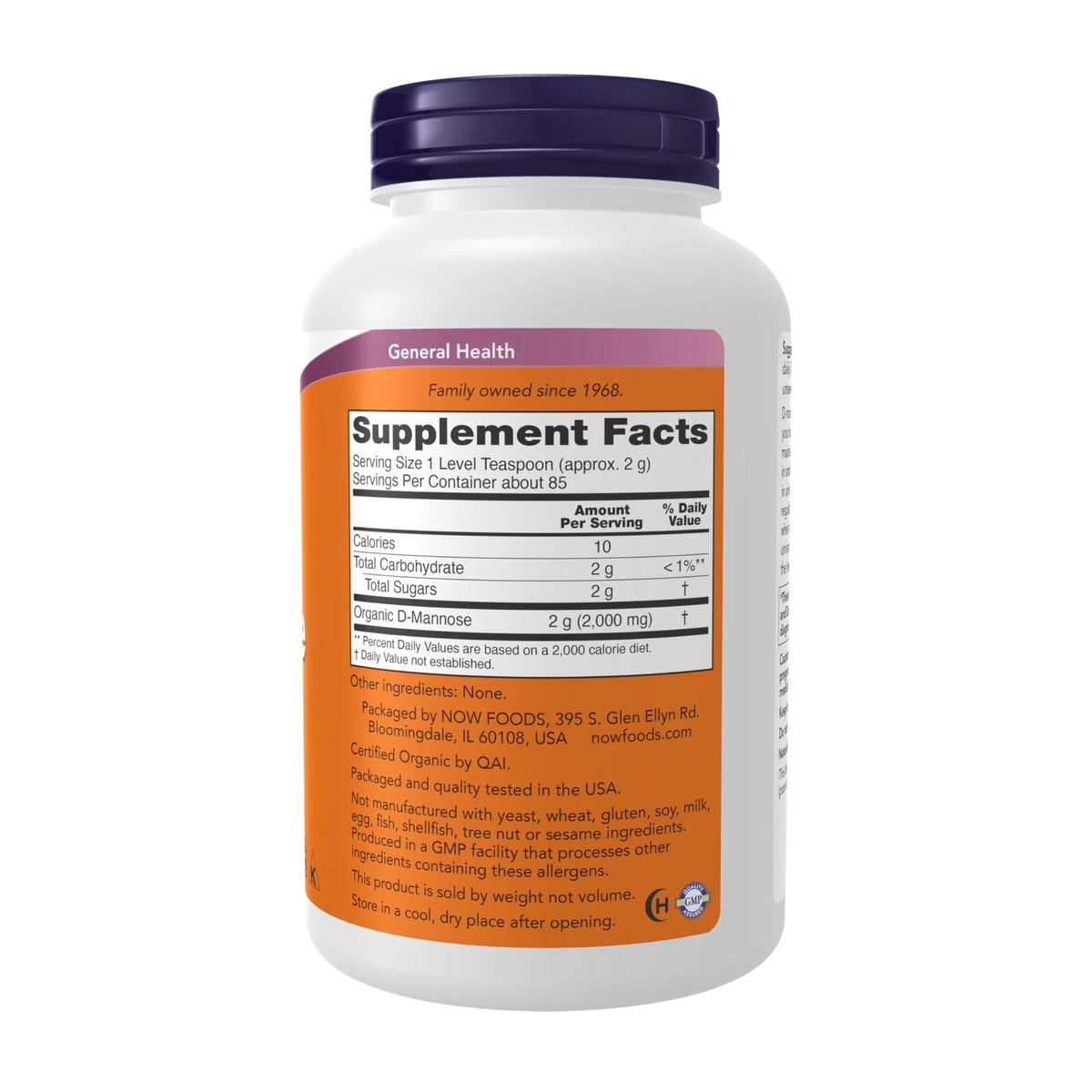 NOW Foods Supplements, D-Mannose Powder, Non-GMO Project Verified, Healthy Urinary Tract*, 6-Ounce - PrimeBioHealth - canada supplements