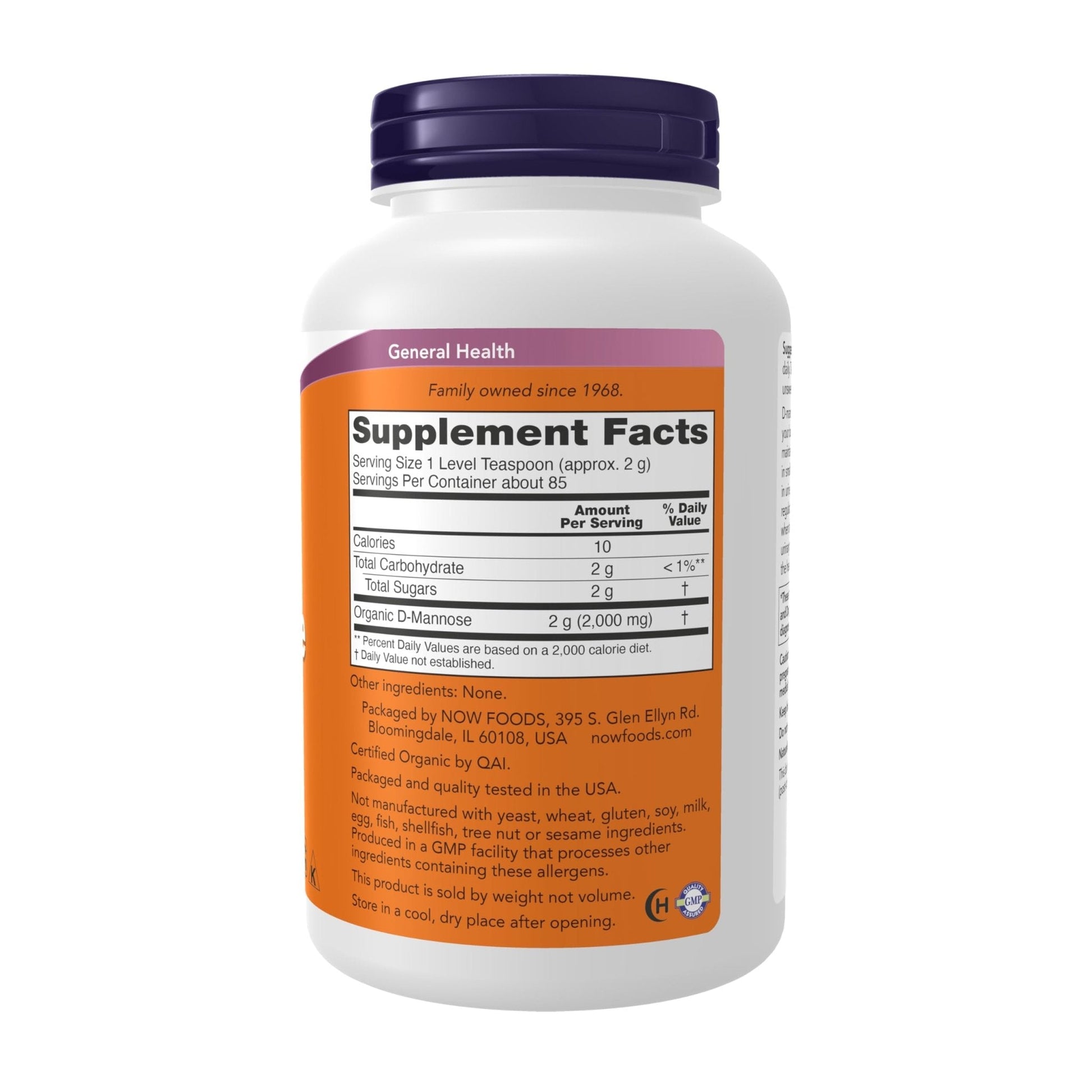 NOW Foods Supplements, D-Mannose Powder, Non-GMO Project Verified, Healthy Urinary Tract*, 6-Ounce - PrimeBioHealth - canada supplements