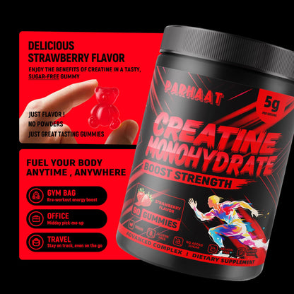 NSF Certified Creatine Gummy - Creatine Monohydrate Gummies 5g for Men & Women - Boost Focus,Strength, and Endurance, Vegan, Gluten-Free, Non-GMO, 2.5 Gram Creatine - PrimeBioHealth - canada supplements