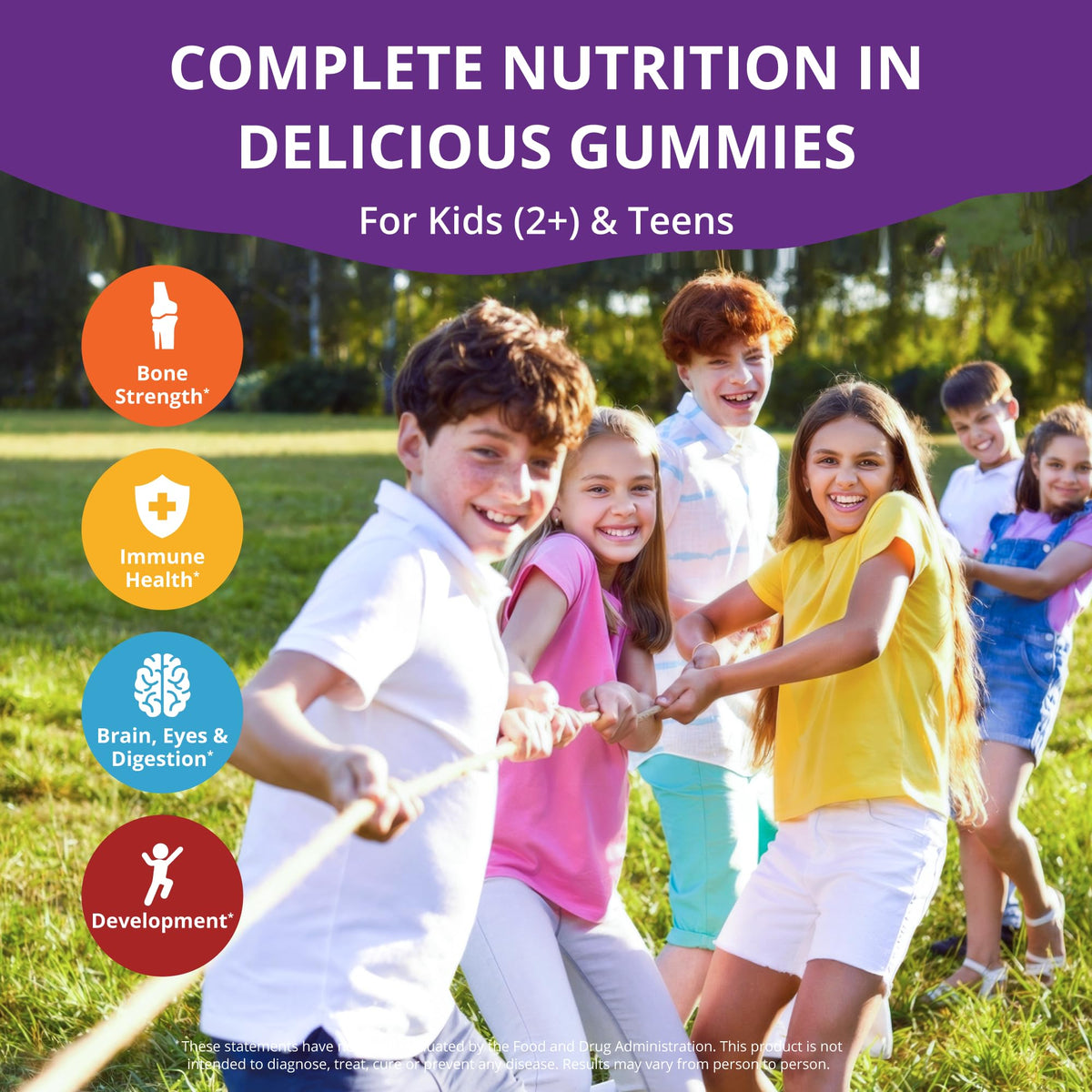 NuBest Tall Gummies for Kids Age 2+ & Teens | Bone Strength, Immunity, Digestive Health with Calcium, Vitamin D3, K2, B Complex, Magnesium, Zinc - PrimeBioHealth - canada supplements