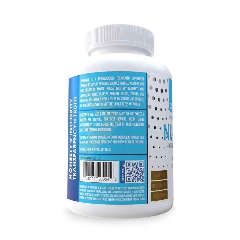 NuEthix Formulations Nu-Woman - Targeted Feminine Hormone System Support - Nutrients to Support Your Body Healing and Working The Way its Supposed to Work - 60 Tablets