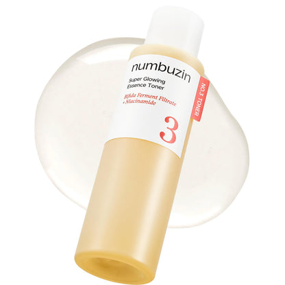 numbuzin No.3 Super Glowing Essence Toner, Fermented Toner for Skin Glow & Texture, Bifida, Niacinamide, Hydrating - PrimeBioHealth - canada supplements