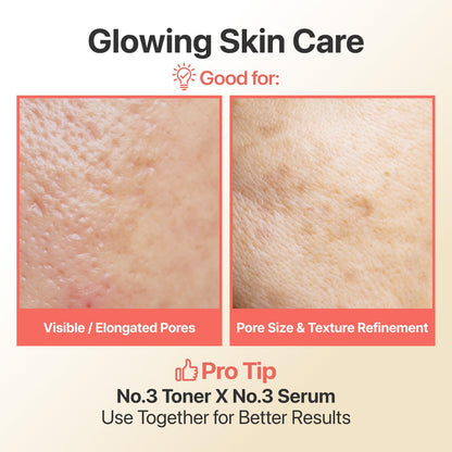 numbuzin No.3 Super Glowing Essence Toner, Fermented Toner for Skin Glow & Texture, Bifida, Niacinamide, Hydrating - PrimeBioHealth - canada supplements