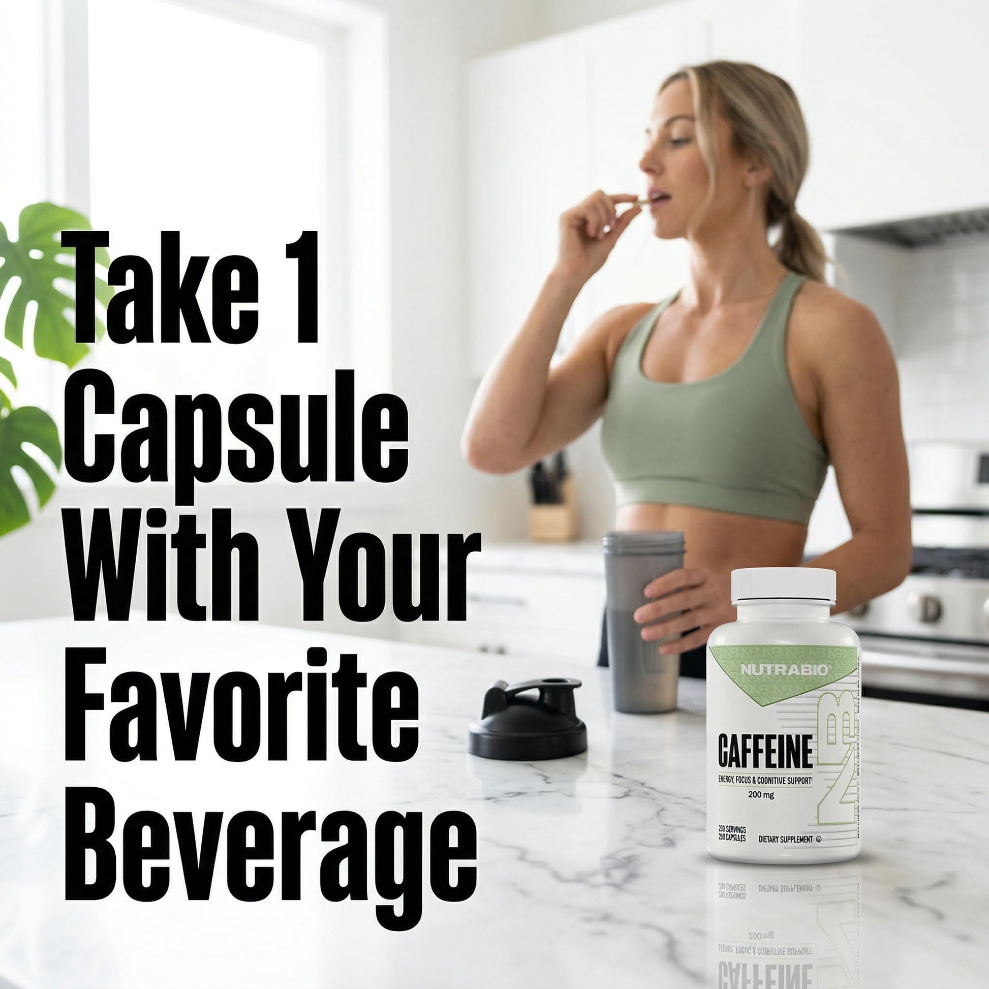 NutraBio 100% Pure Caffeine Capsules (250 Capsules) - PrimeBioHealth - canada supplements
