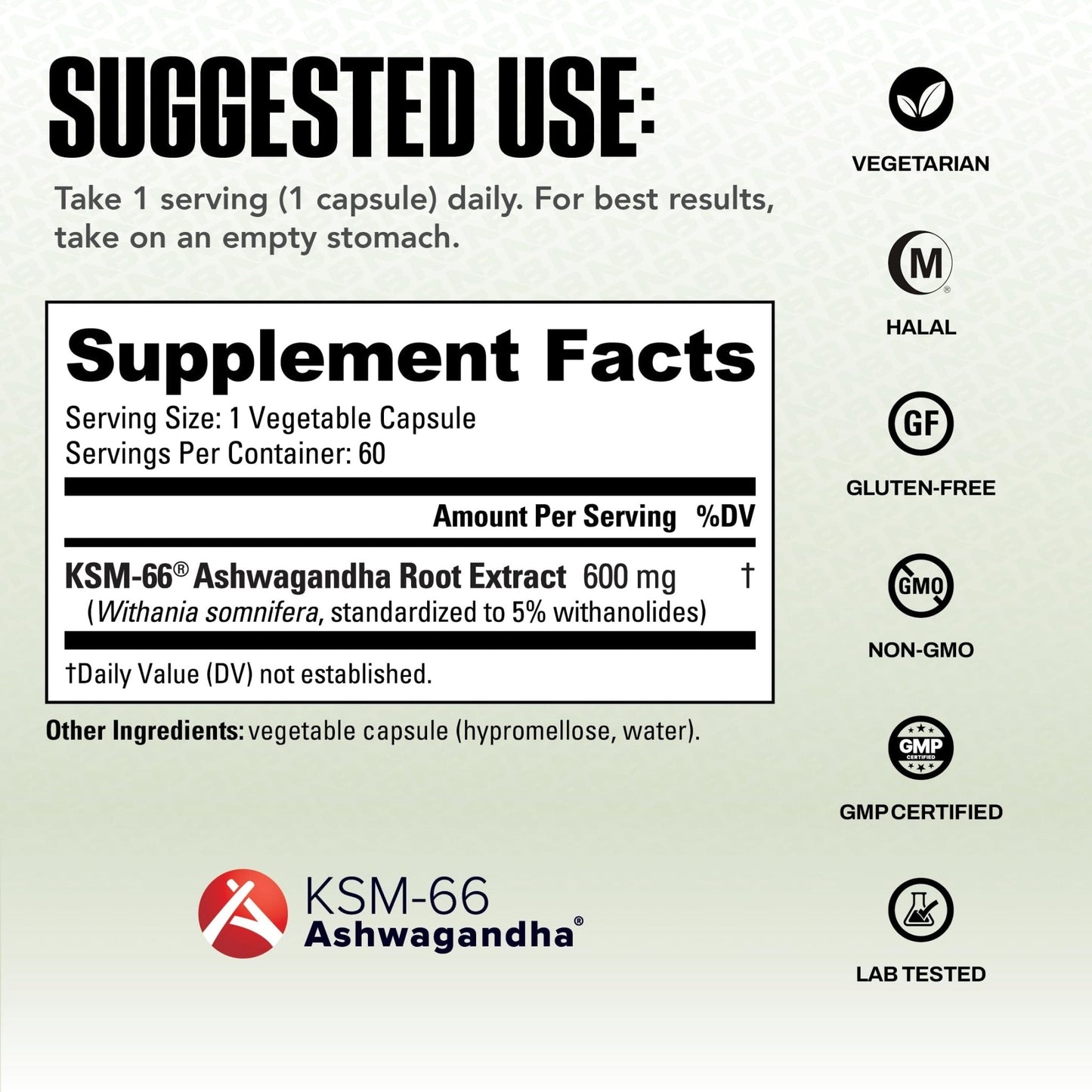 NutraBio Ashwagandha KSM-66 | Ashwagandha Herbal Supplement for Stress, Mood, & Performance | 600 MG of Clinically Studied KSM66 60 Capsules - PrimeBioHealth - canada supplements