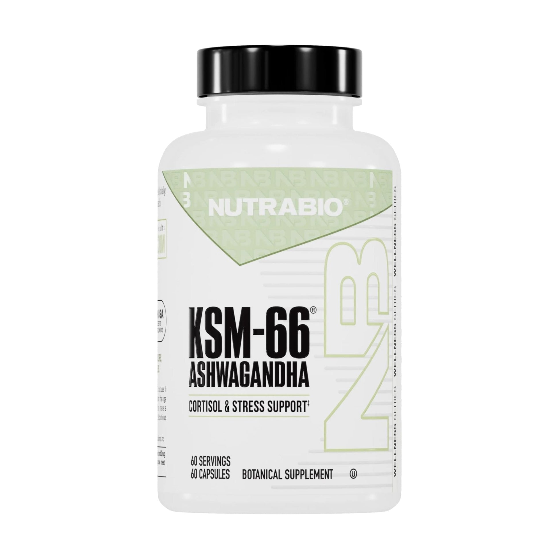 NutraBio Ashwagandha KSM-66 | Ashwagandha Herbal Supplement for Stress, Mood, & Performance | 600 MG of Clinically Studied KSM66 60 Capsules - PrimeBioHealth - canada supplements