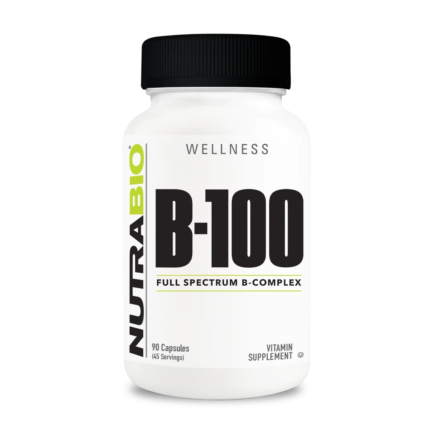 NutraBio B-100, B Vitamin Complex, Immune System Support, Healthy Hair, Skin, Nails, 90 Vegetable Capsules - PrimeBioHealth - canada supplements