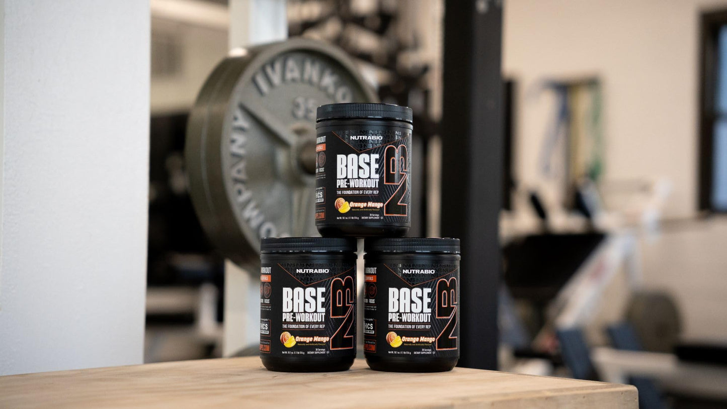 NutraBio Base Pre-Workout Powder 200mg Caffeine, Sustained Energy, Focus, Endurance, Pump, Sugar Free, Clean Preworkout for Men and Women - Beta Alanine, L-Tyrosine, 30 Servings - Lemon Lime - PrimeBioHealth - canada supplements