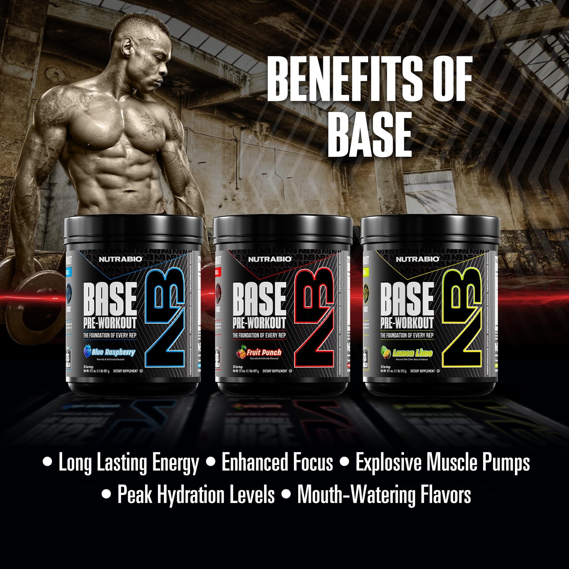NutraBio Base Pre-Workout Powder 200mg Caffeine, Sustained Energy, Focus, Endurance, Pump, Sugar Free, Clean Preworkout for Men and Women - Beta Alanine, L-Tyrosine, 30 Servings - Lemon Lime - PrimeBioHealth - canada supplements