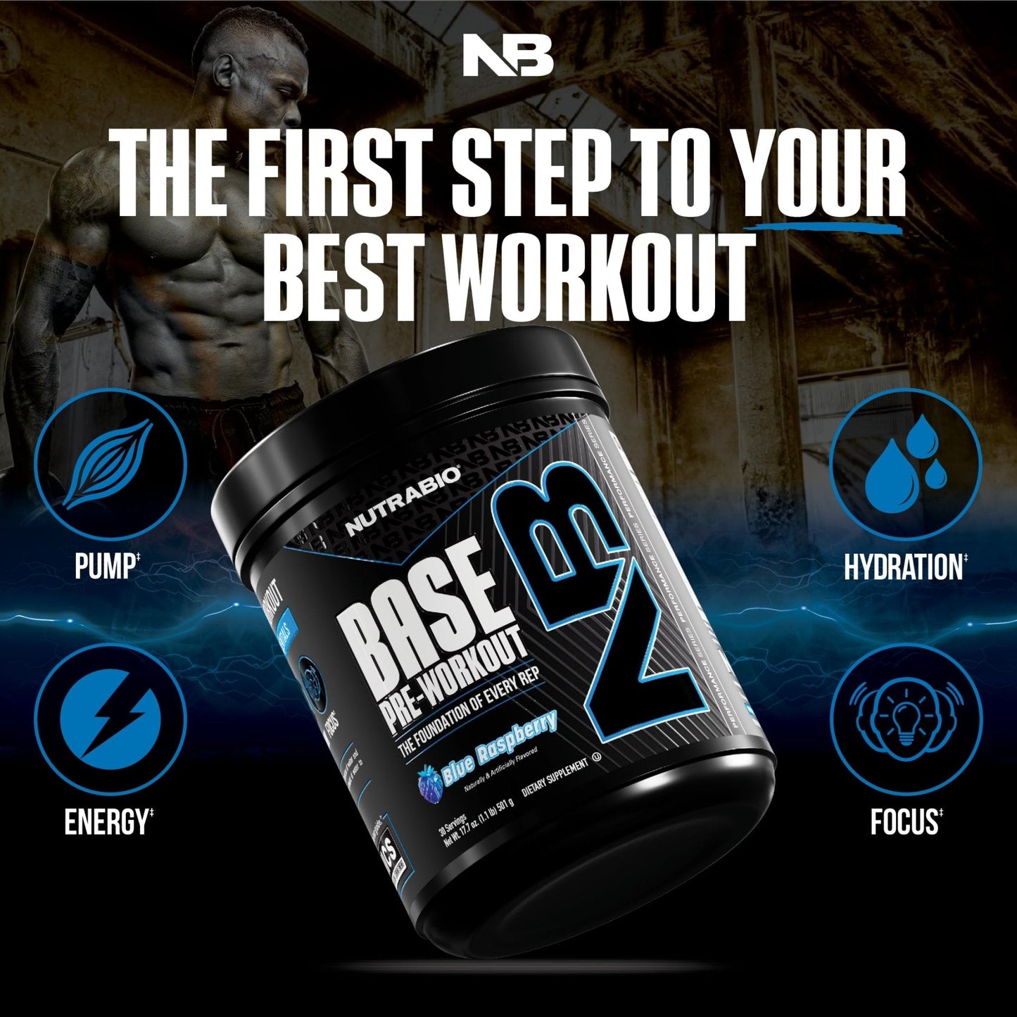 NutraBio Base Pre-Workout Powder 200mg Caffeine, Sustained Energy, Focus, Endurance, Pump, Sugar Free, Clean Preworkout for Men and Women - Beta Alanine, L-Tyrosine, 30 Servings - Lemon Lime - PrimeBioHealth - canada supplements