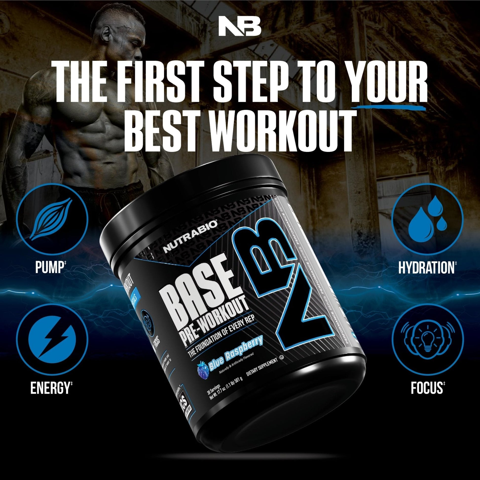 NutraBio Base Pre-Workout Powder 200mg Caffeine, Sustained Energy, Focus, Endurance, Pump, Sugar Free, Clean Preworkout for Men and Women - Beta Alanine, L-Tyrosine, 30 Servings - Lemon Lime - PrimeBioHealth - canada supplements