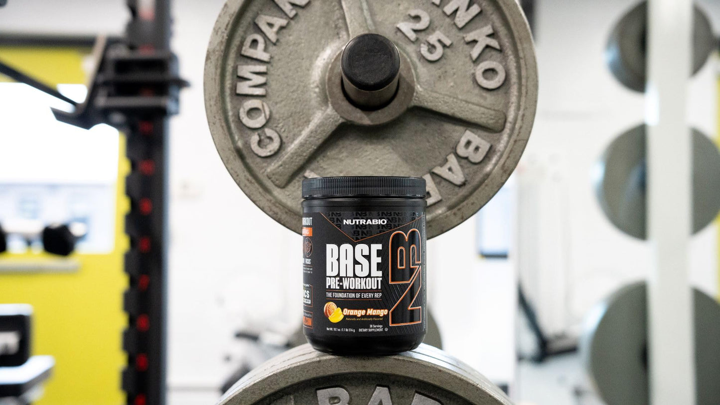 NutraBio Base Pre-Workout Powder 200mg Caffeine, Sustained Energy, Focus, Endurance, Pump, Sugar Free, Clean Preworkout for Men and Women - Beta Alanine, L-Tyrosine, 30 Servings - Lemon Lime - PrimeBioHealth - canada supplements
