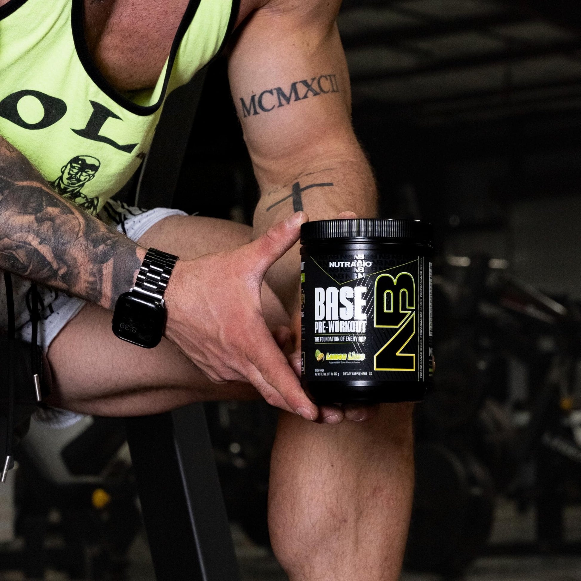 NutraBio Base Pre-Workout Powder 200mg Caffeine, Sustained Energy, Focus, Endurance, Pump, Sugar Free, Clean Preworkout for Men and Women - Beta Alanine, L-Tyrosine, 30 Servings - Lemon Lime - PrimeBioHealth - canada supplements