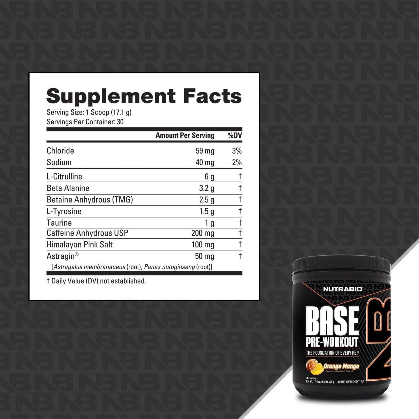 NutraBio Base Pre-Workout Powder 200mg Caffeine, Sustained Energy, Focus, Endurance, Pump, Sugar Free, Clean Preworkout for Men and Women - Beta Alanine, L-Tyrosine, 30 Servings - Lemon Lime - PrimeBioHealth - canada supplements