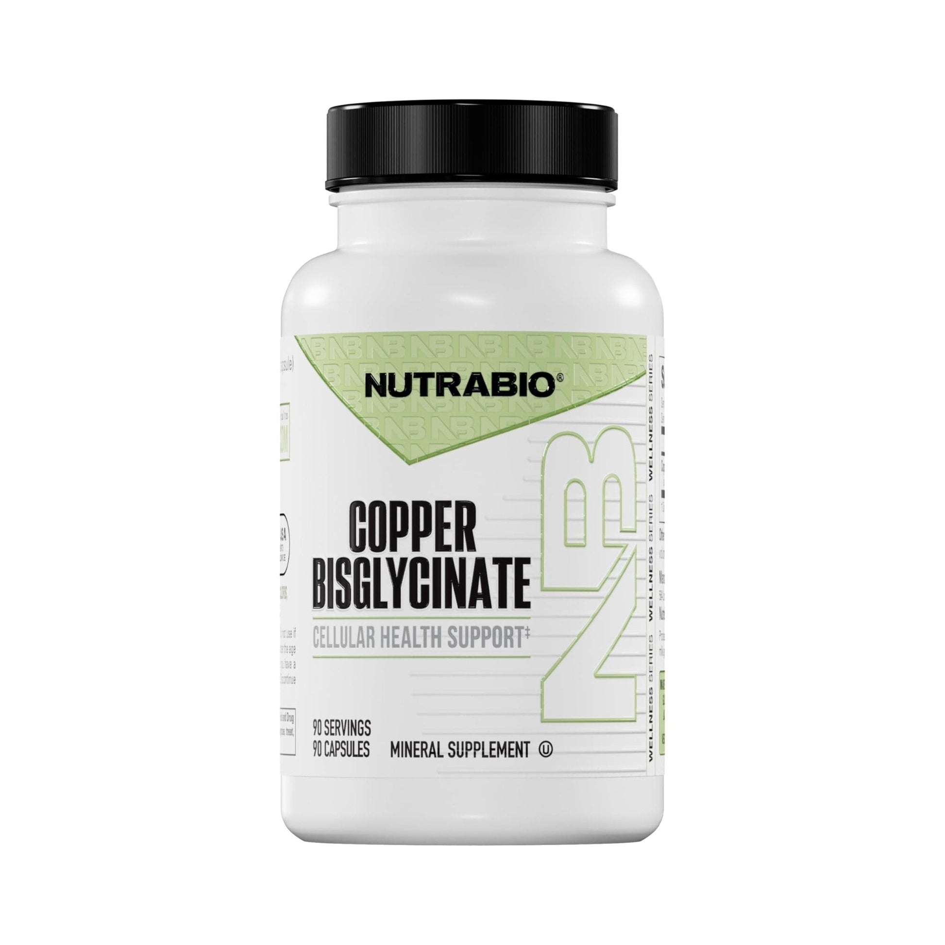 NutraBio Chelated Copper Bisglycinate Supplement (3mg), Immune Support - Copper Supplement- 90 Capsules - PrimeBioHealth - canada supplements