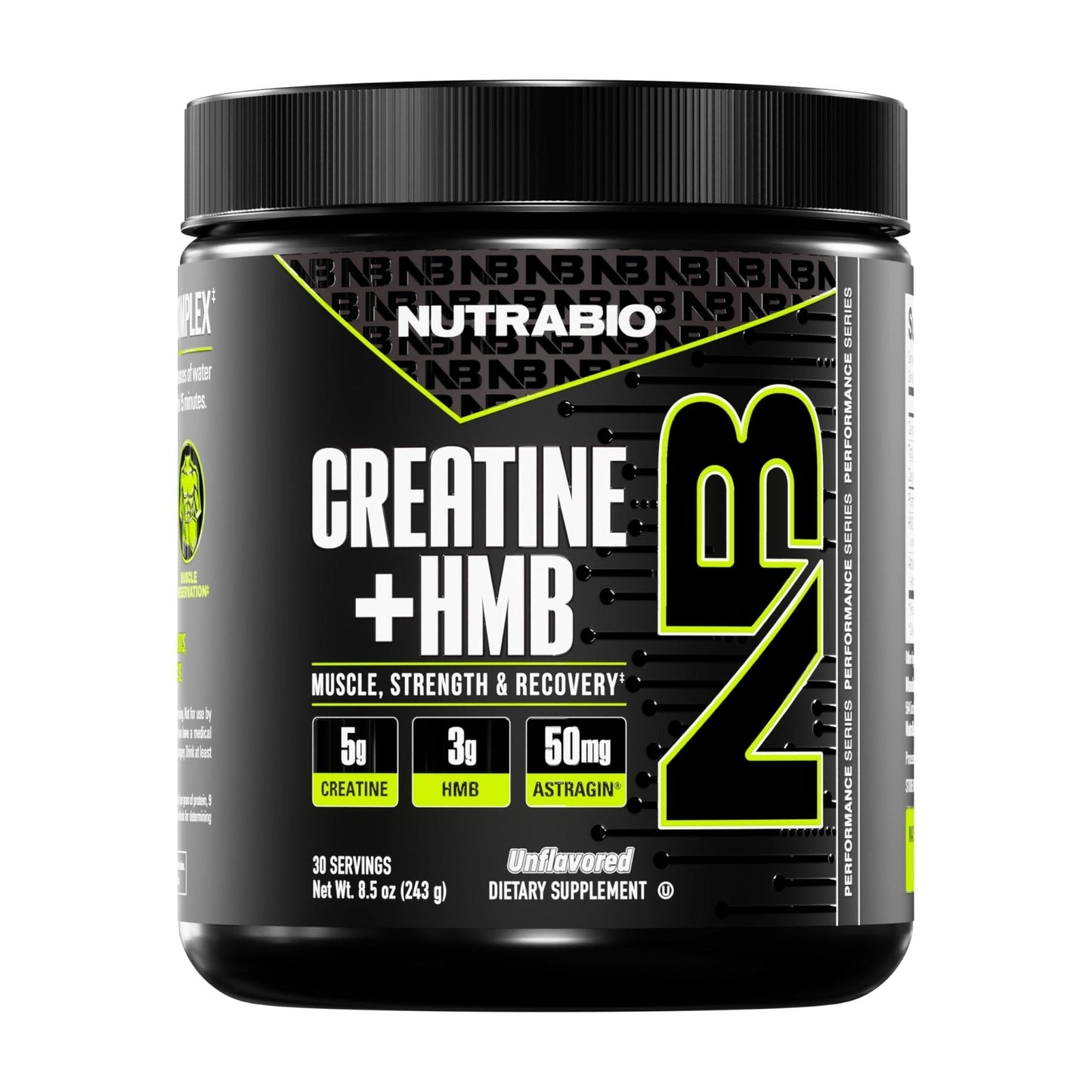 NutraBio Creatine + HMB- Creatine Monohydrate with HMB Powder for Muscle Growth, Increased Strength- 30 Servings (Unflavored) - PrimeBioHealth - canada supplements
