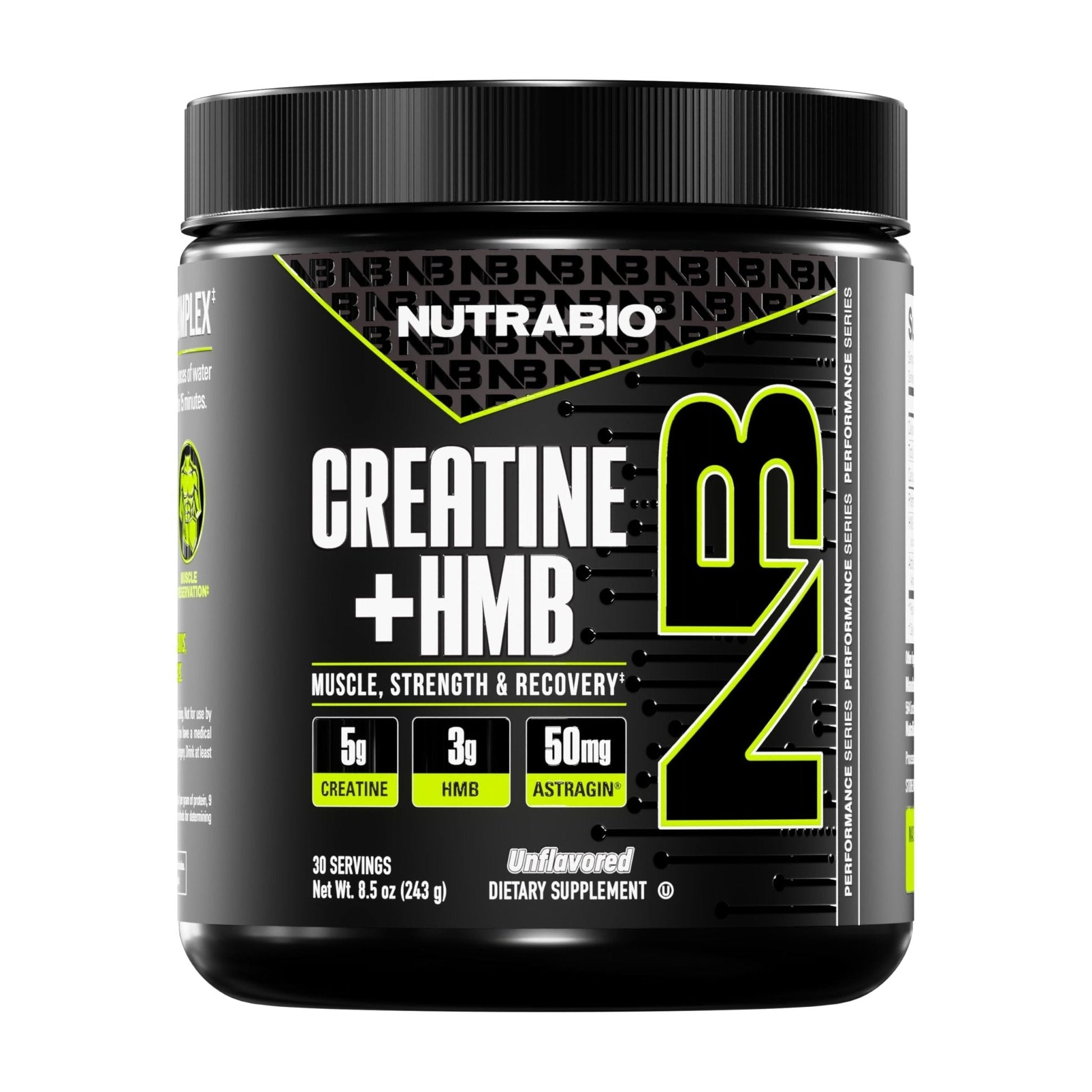 NutraBio Creatine + HMB- Creatine Monohydrate with HMB Powder for Muscle Growth, Increased Strength- 30 Servings (Unflavored) - PrimeBioHealth - canada supplements