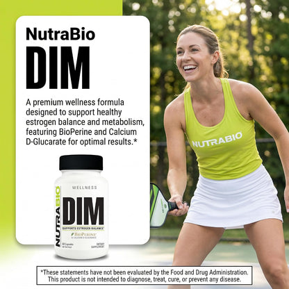 NutraBio DIM Supplement, Supports Estrogen Balance, 100mg - 60 Vegetable Capsules - PrimeBioHealth - canada supplements