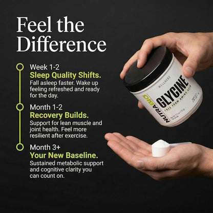 NutraBio Glycine Powder - Glycine Supplement- Free Form Amino Acid Supplement - 1000mg Serving - 150g, 150 Servings - PrimeBioHealth - canada supplements
