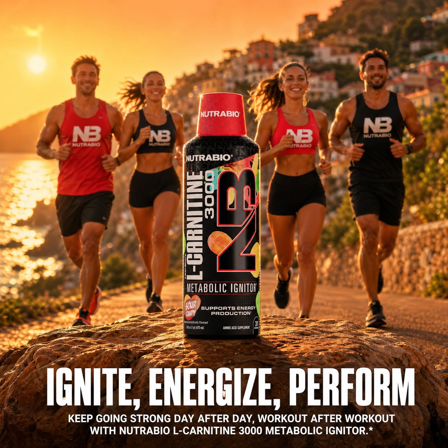 NutraBio – L-Carnitine Liquid Shots – 3000mg, (Green Apple) – 10mg of Vitamin B-5 – Zero Carbs & Sugars – Energy Production – Muscle Recovery - PrimeBioHealth - canada supplements