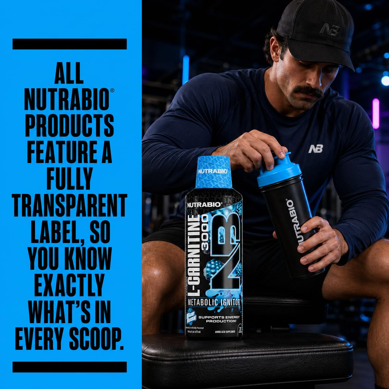 NutraBio – L-Carnitine Liquid Shots – 3000mg, (Green Apple) – 10mg of Vitamin B-5 – Zero Carbs & Sugars – Energy Production – Muscle Recovery - PrimeBioHealth - canada supplements