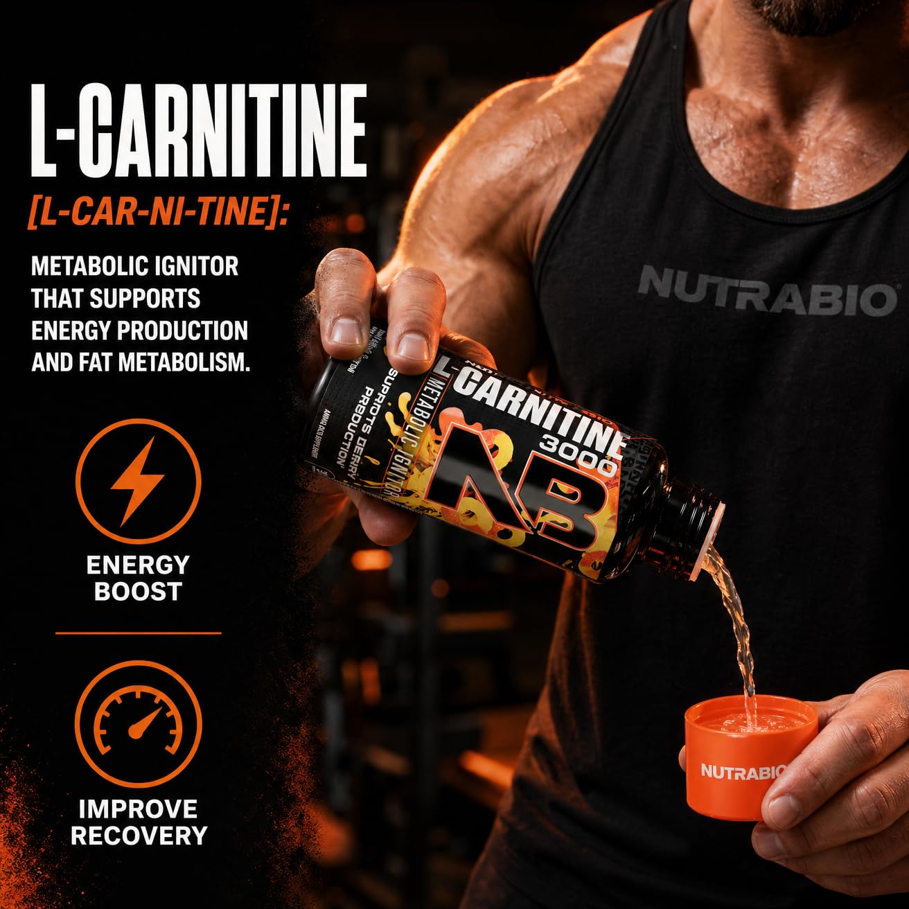 NutraBio – L-Carnitine Liquid Shots – 3000mg, (Green Apple) – 10mg of Vitamin B-5 – Zero Carbs & Sugars – Energy Production – Muscle Recovery - PrimeBioHealth - canada supplements