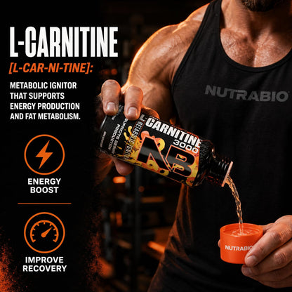NutraBio – L-Carnitine Liquid Shots – 3000mg, (Green Apple) – 10mg of Vitamin B-5 – Zero Carbs & Sugars – Energy Production – Muscle Recovery - PrimeBioHealth - canada supplements
