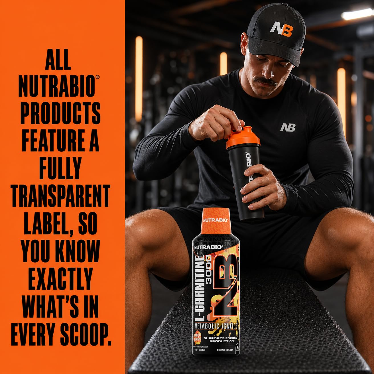 NutraBio – L-Carnitine Liquid Shots – 3000mg, (Green Apple) – 10mg of Vitamin B-5 – Zero Carbs & Sugars – Energy Production – Muscle Recovery - PrimeBioHealth - canada supplements