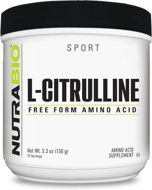 NutraBio L-Citrulline, Free Form Amino Acid, 5.3 oz (150 g) - PrimeBioHealth - canada supplements