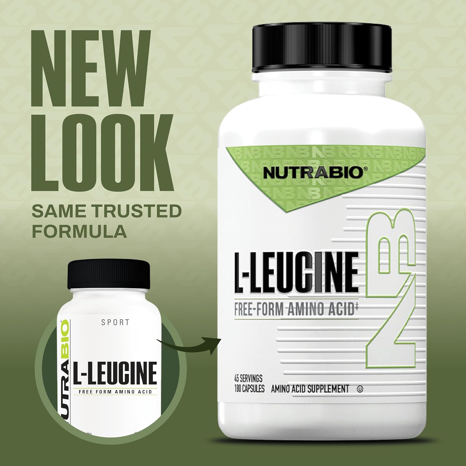 NutraBio L-Leucine Supplement - Optimal Amino Acid for Muscle Growth & Recovery - Naturally Fermented Free Form Leucine Amino Acids Supplement- Vegan, Non-GMO, Gluten Free - 400mg, 180 Capsules - PrimeBioHealth - canada supplements