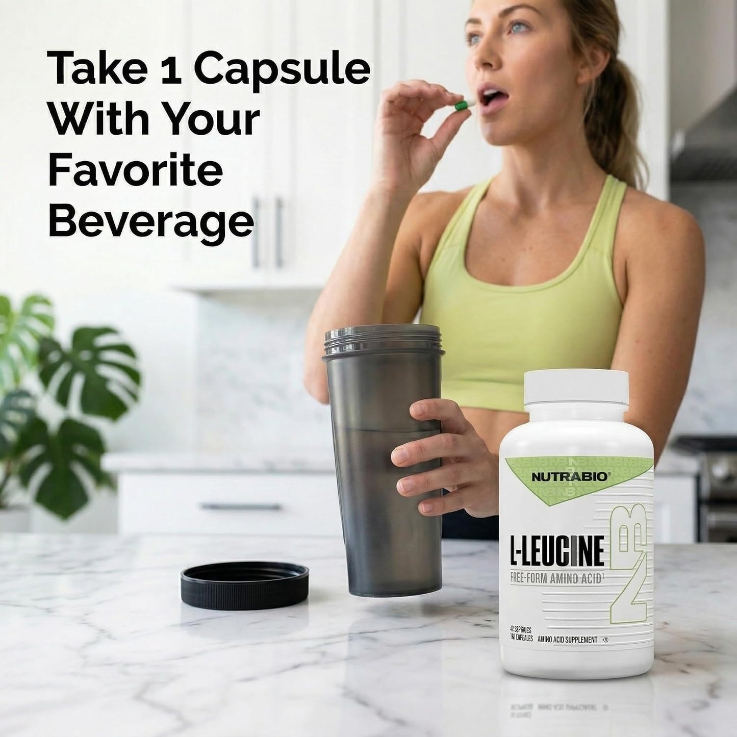 NutraBio L-Leucine Supplement - Optimal Amino Acid for Muscle Growth & Recovery - Naturally Fermented Free Form Leucine Amino Acids Supplement- Vegan, Non-GMO, Gluten Free - 400mg, 180 Capsules - PrimeBioHealth - canada supplements