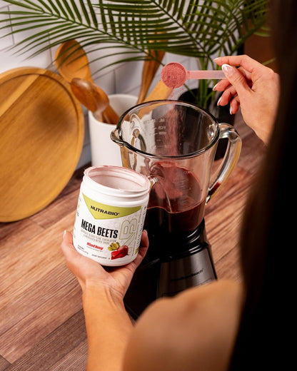 NutraBio Mega Beets Organic Beet Root Powder Nitric Oxide Superfood, NO3-T Nitrates and Antioxidants - Supports Performance, Circulation, Blood Flow, Overall Health - 30 Servings - PrimeBioHealth - canada supplements