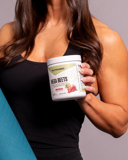 NutraBio Mega Beets Organic Beet Root Powder Nitric Oxide Superfood, NO3-T Nitrates and Antioxidants - Supports Performance, Circulation, Blood Flow, Overall Health - 30 Servings - PrimeBioHealth - canada supplements