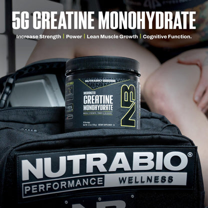 NutraBio Pure Micronized Creatine Monohydrate Powder Supplement, Unflavored, (150 g) - Supports Bulk Muscle Energy, Recovery, and Strength - HPLC Tested Creatine Powder Supplement for Men and Women - PrimeBioHealth - canada supplements