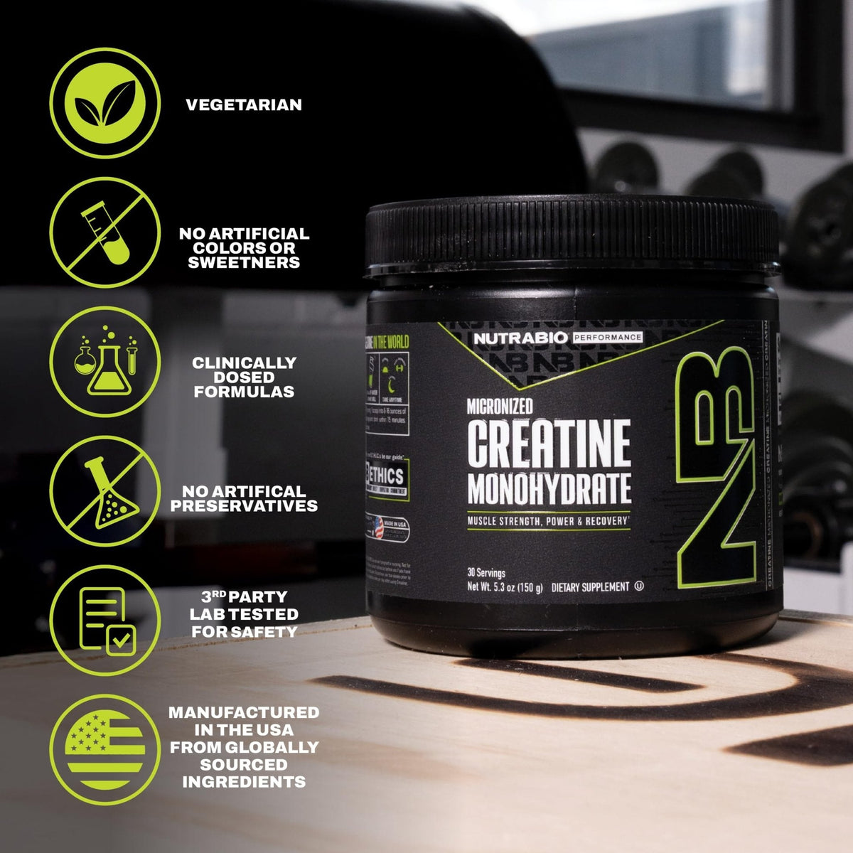 NutraBio Pure Micronized Creatine Monohydrate Powder Supplement, Unflavored, (300 g) - Supports Bulk Muscle Energy, Recovery, and Strength - HPLC Tested Creatine Powder Supplement for Men and Women - PrimeBioHealth - canada supplements