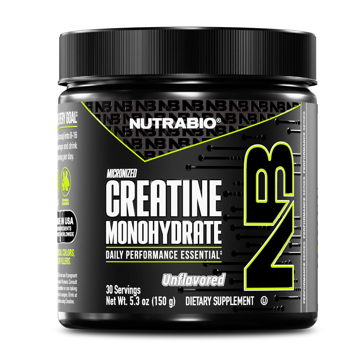 NutraBio Pure Micronized Creatine Monohydrate Powder Supplement, Unflavored, (300 g) - Supports Bulk Muscle Energy, Recovery, and Strength - HPLC Tested Creatine Powder Supplement for Men and Women - PrimeBioHealth - canada supplements