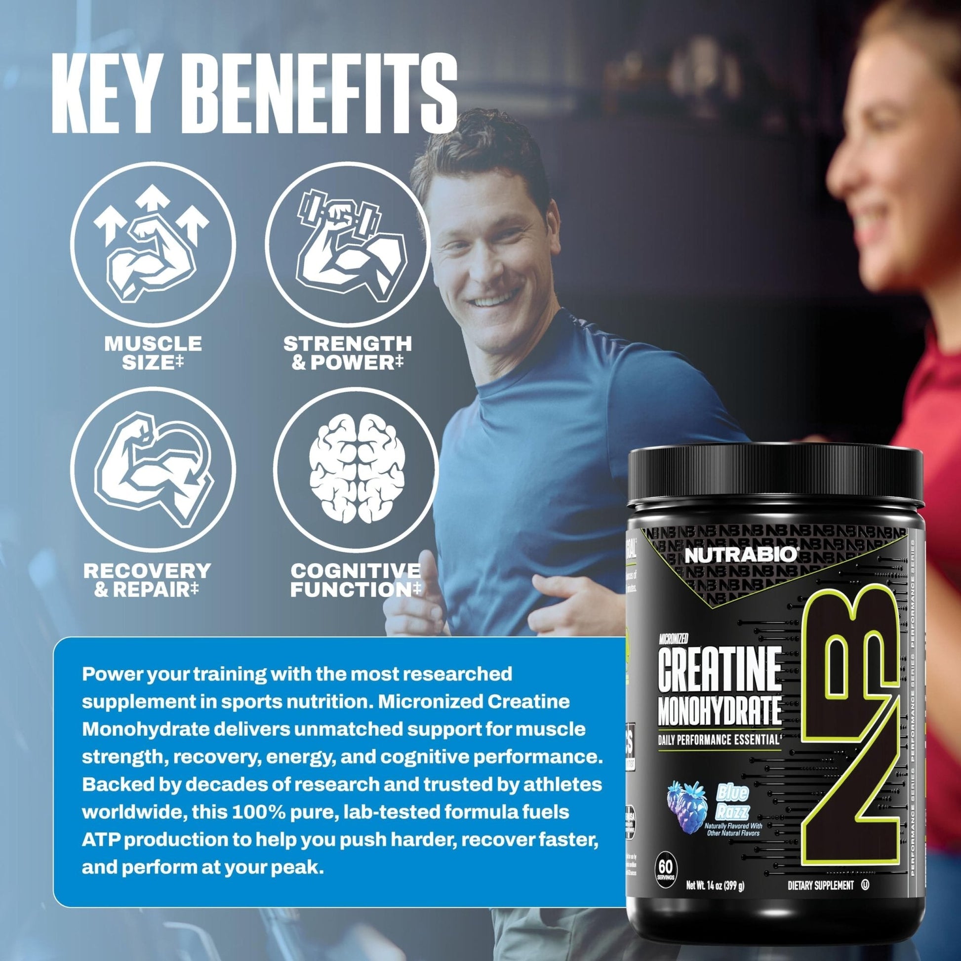NutraBio Pure Micronized Creatine Monohydrate Powder Supplement, Unflavored, (300 g) - Supports Bulk Muscle Energy, Recovery, and Strength - HPLC Tested Creatine Powder Supplement for Men and Women - PrimeBioHealth - canada supplements