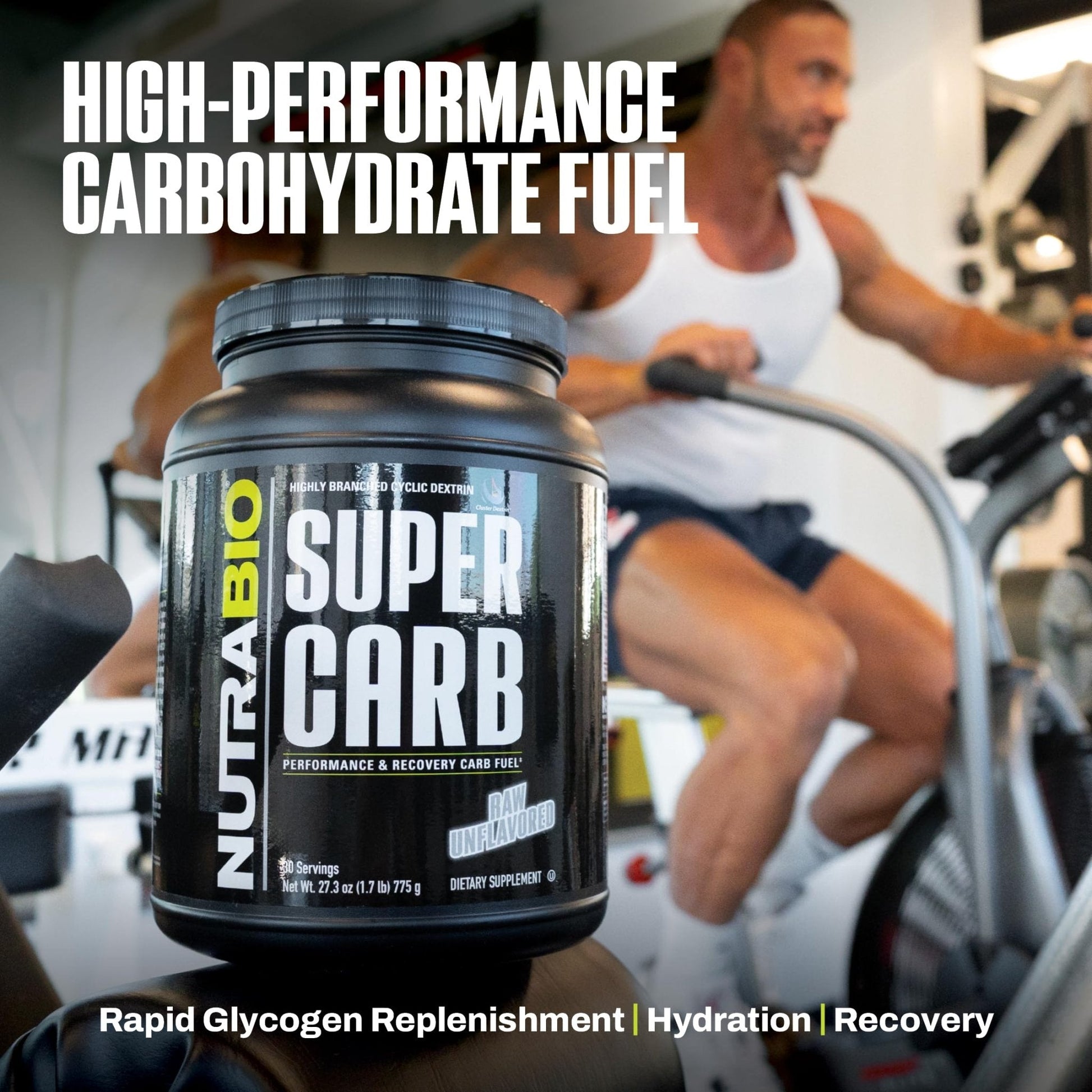 NutraBio Super Carb, Carbohydrate Powder with Cluster Dextrin & Electrolytes, Advanced Carb Supplement Powder for Workout Fuel, Performance, and Muscle Recovery, Cyclic Dextrin, Unflavored, 30 Sv - PrimeBioHealth - canada supplements