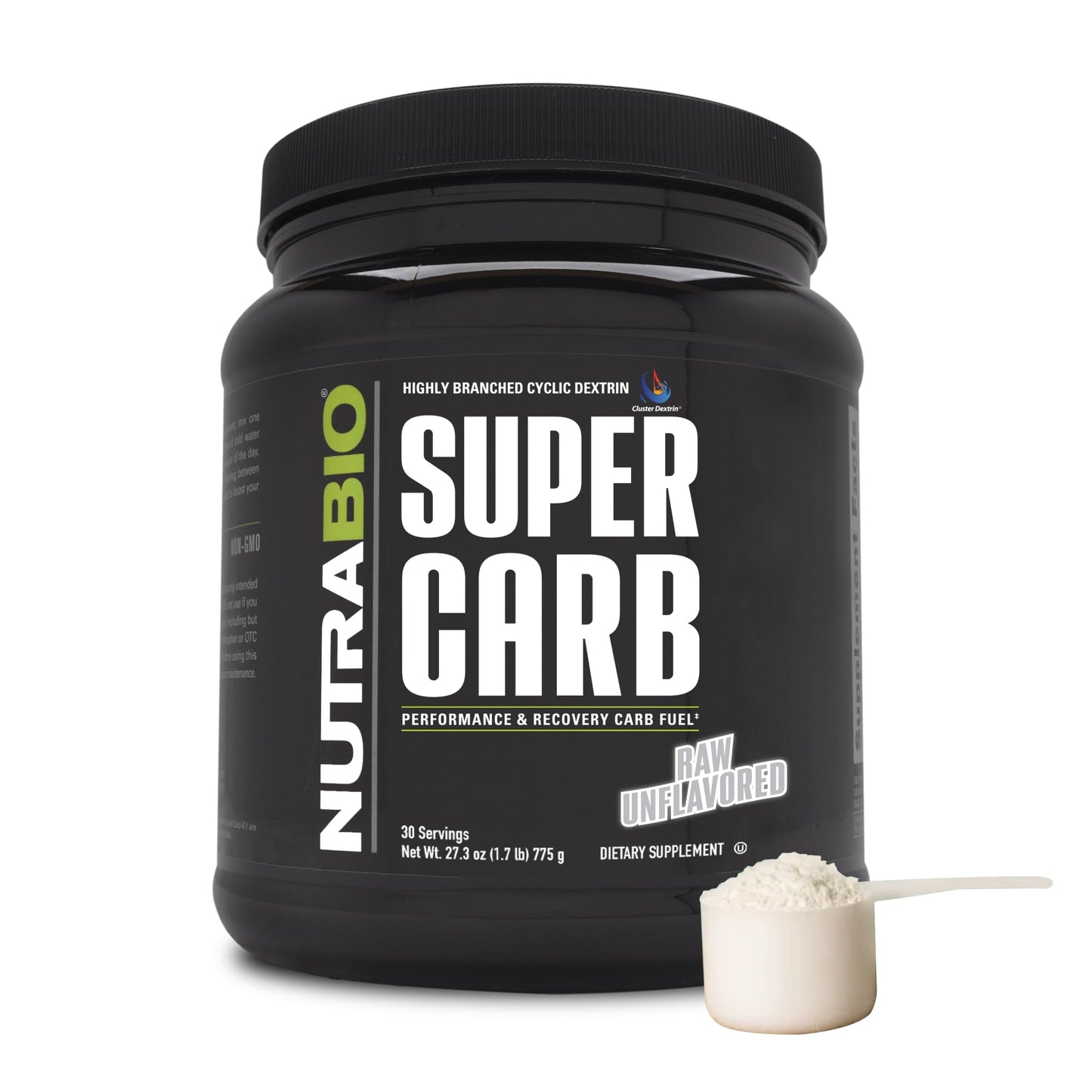 NutraBio Super Carb, Carbohydrate Powder with Cluster Dextrin & Electrolytes, Advanced Carb Supplement Powder for Workout Fuel, Performance, and Muscle Recovery, Cyclic Dextrin, Unflavored, 30 Sv - PrimeBioHealth - canada supplements