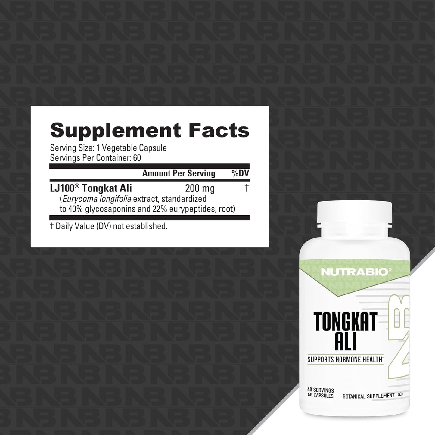 NutraBio Tongkat Ali Longjack 100 Supplement - Natural Support for Muscle Mass, Strength, Performance- Longjack Tongkat Ali for Men- 200mg per Capsule, 60 Servings - PrimeBioHealth - canada supplements
