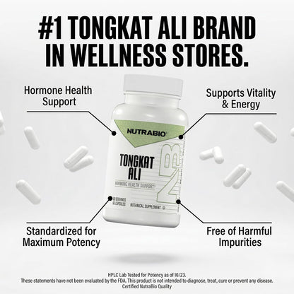 NutraBio Tongkat Ali Longjack 100 Supplement - Natural Support for Muscle Mass, Strength, Performance- Longjack Tongkat Ali for Men- 200mg per Capsule, 60 Servings - PrimeBioHealth - canada supplements