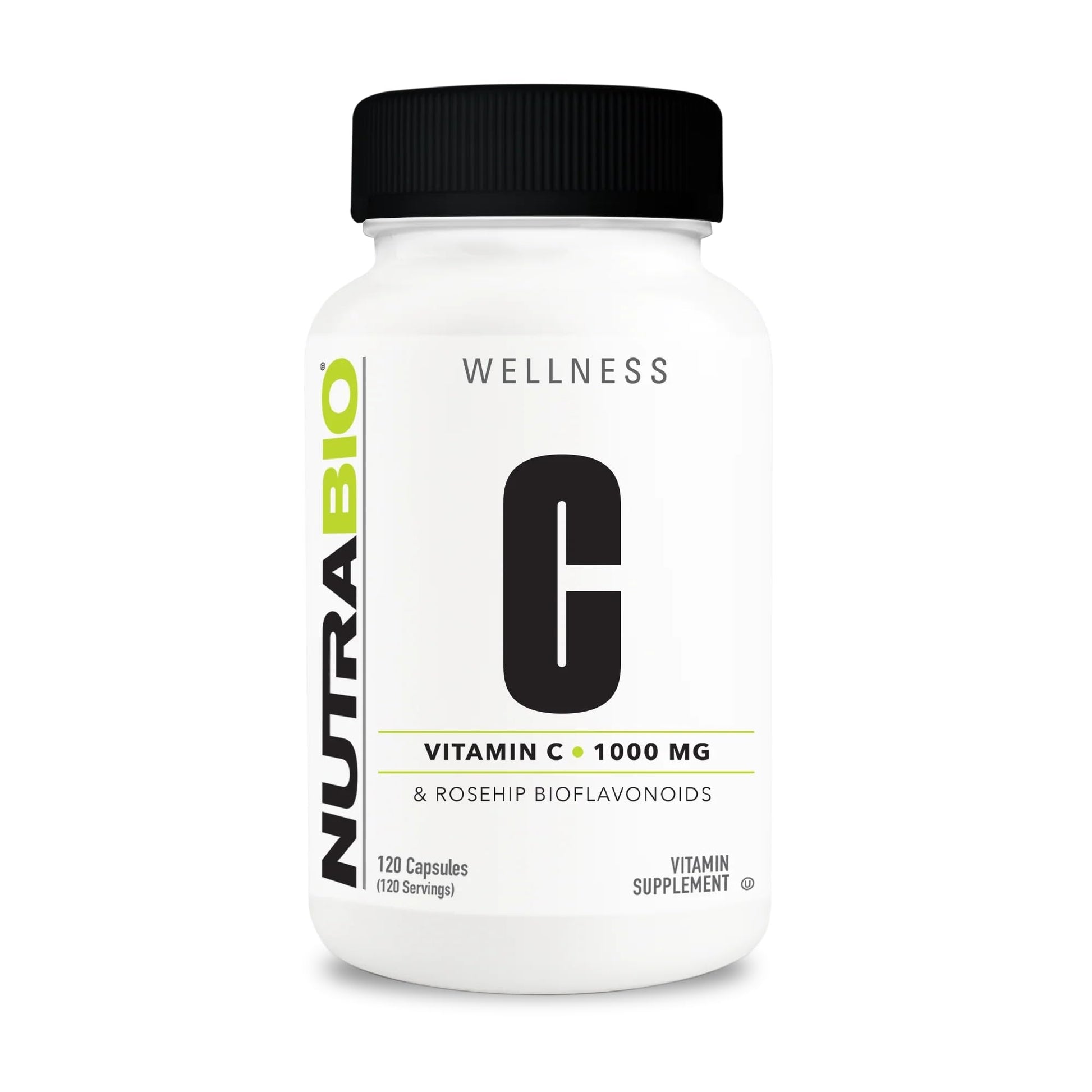 NutraBio Vitamin C with Rose Hips - Supports Healthy Bones, Teeth and Gums, Immune Function - No Fillers or Excipients - (120 Capsules, 1000mg of Vitamin C per Capsule) - PrimeBioHealth - canada supplements