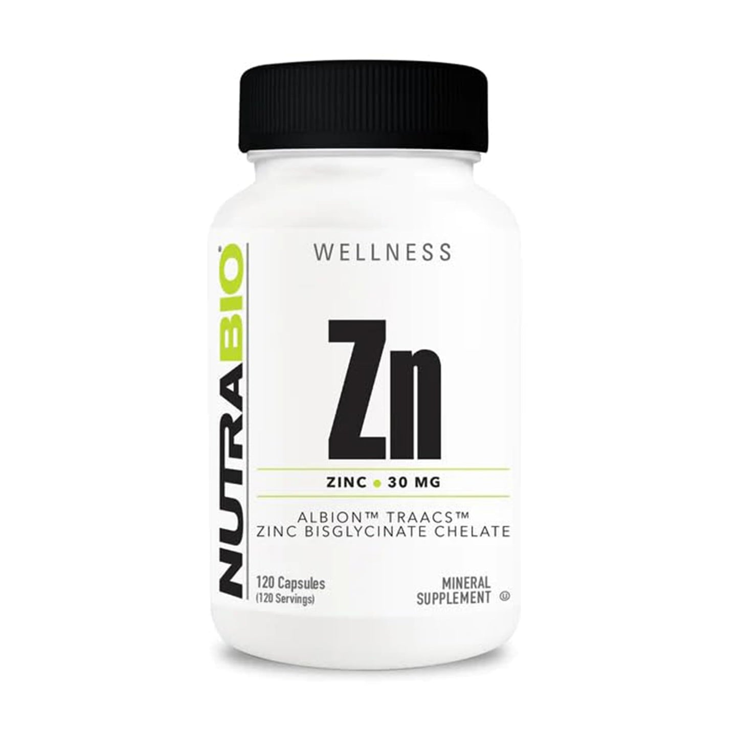 NutraBio Zinc Chelate Mineral Supplement - for Proper Growth, Development, and Immune Health - 30mg of Zinc per Vegetarian Capsules - 120 Servings - PrimeBioHealth - canada supplements