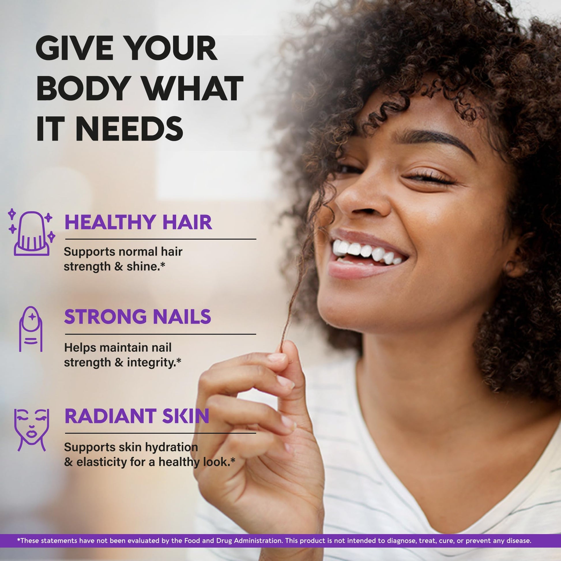 NUTRAHARMONY Biotin | Collagen | Hyaluronic Acid | Keratin - Support Normal Hair Growth Cycle - Skin & Nails - 25000mcg Vitamins B1, B2, B3, B6 & B7 - PrimeBioHealth - canada supplements