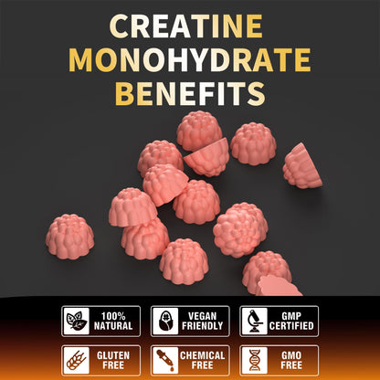 Nutravita NSF Certified Creatine Gummy - Creatine Monohydrate Gummies for Men & Women-5g of Creatine Monohydrate per Serving - Sugar Free, - PrimeBioHealth - canada supplements