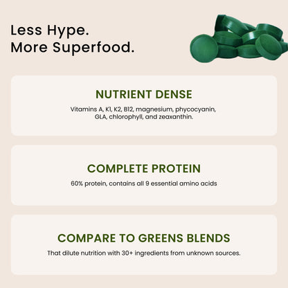Nutrex Hawaii Pure Hawaiian Spirulina – Vegan Superfood, 500 mg Tablets, Farm Grown in Kona, Non-GMO - PrimeBioHealth - canada supplements
