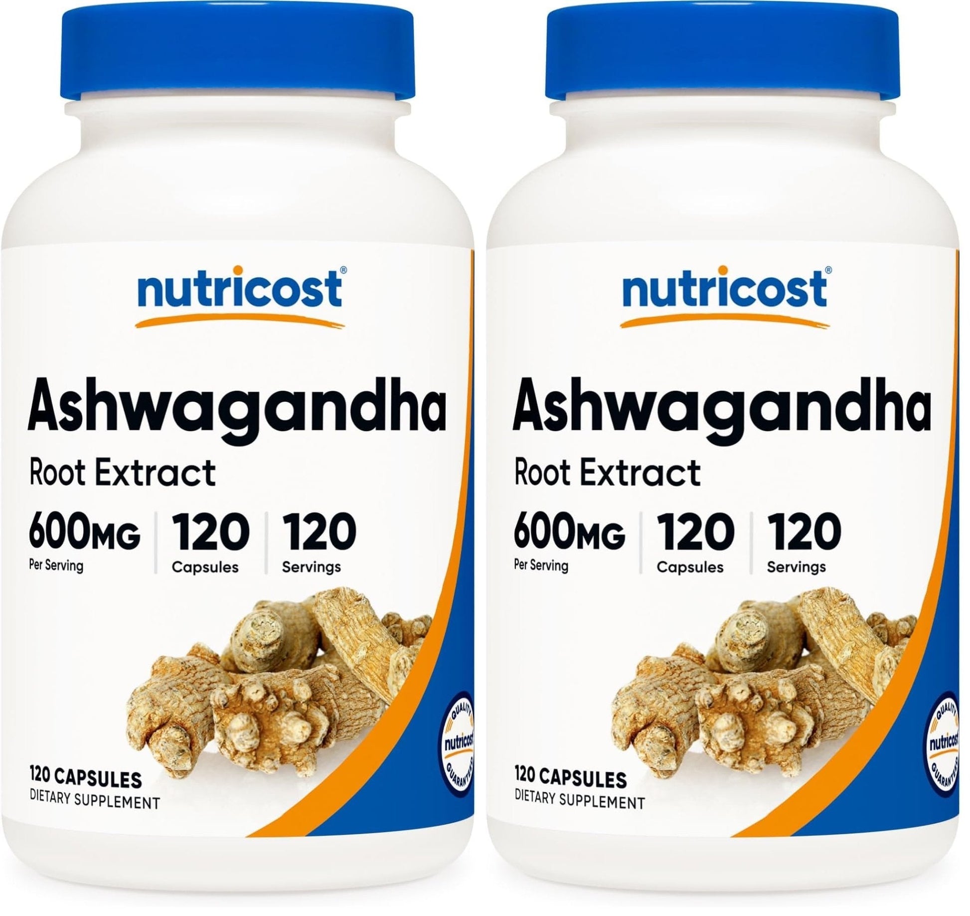 Nutricost Ashwagandha Herbal Supplement 600mg, 120 Capsules | Vegetarian, Non-GMO, Gluten Free, Ashwagandha Root - PrimeBioHealth - canada supplements