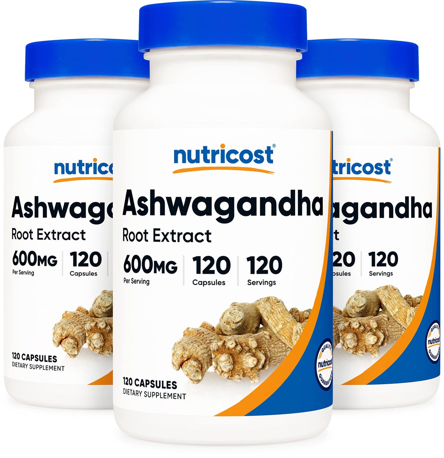 Nutricost Ashwagandha Herbal Supplement 600mg, 120 Capsules | Vegetarian, Non-GMO, Gluten Free, Ashwagandha Root - PrimeBioHealth - canada supplements