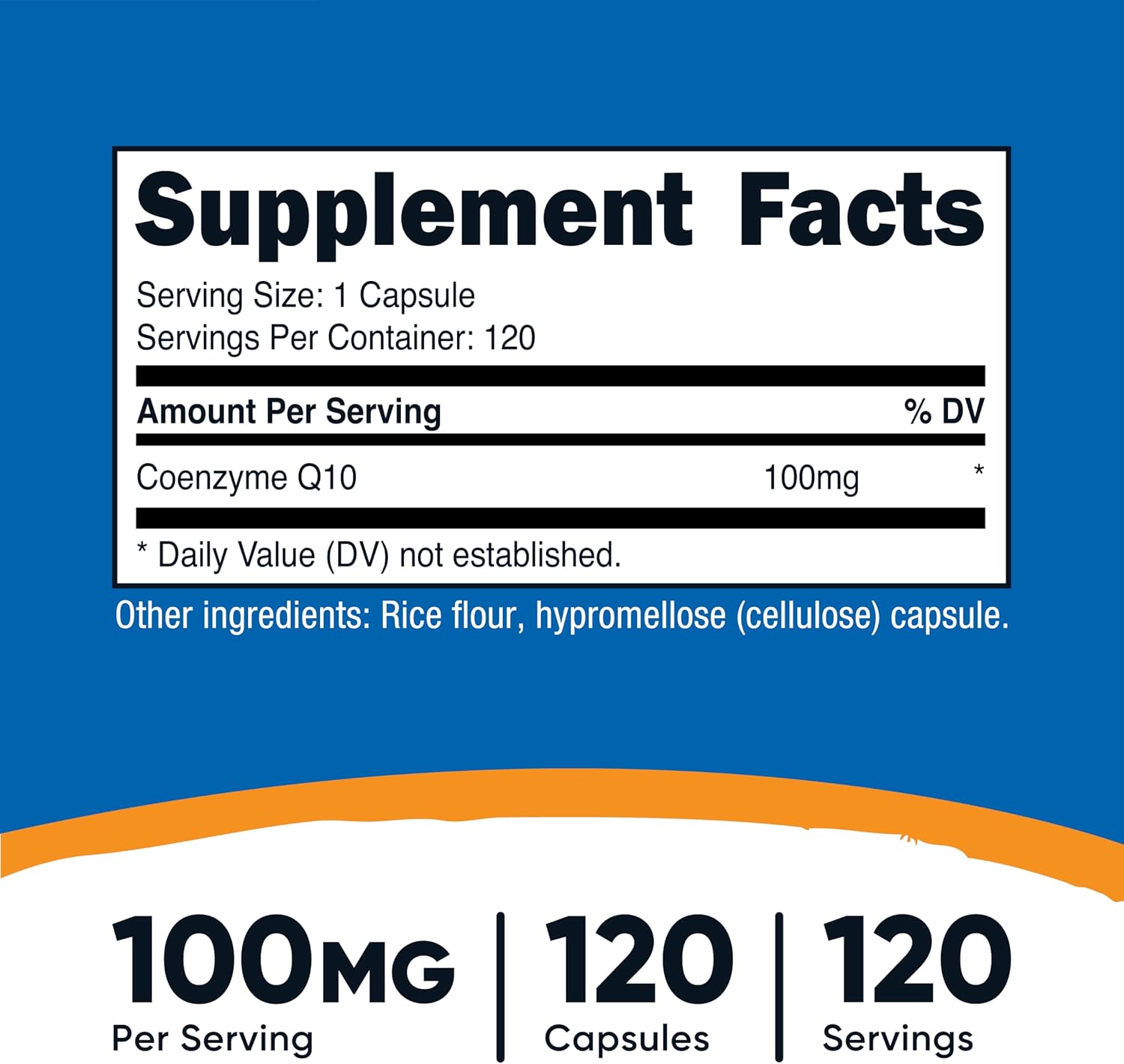 Nutricost CoQ10 100mg, 120 Vegetarian Capsules, 120 Servings - High Absorption, Vegetarian, Non-GMO, Coenzyme Q10 - PrimeBioHealth - canada supplements