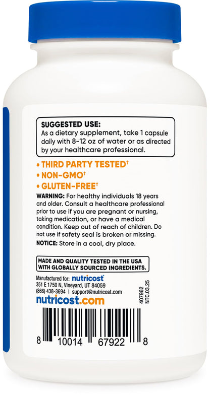 Nutricost Folic Acid (Vitamin B9) 1000 mcg, 240 Capsules - PrimeBioHealth - canada supplements